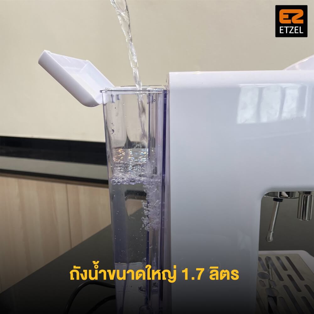 เครื่องชงกาแฟ ETZEL SN610 + เครื่องบด SN016  Single Dose สีขาว เฟืองไทเทเนียม_8